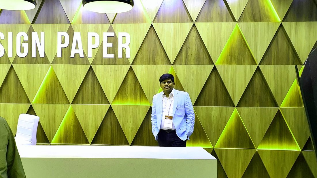 Mars Kinetek team member at an exhibition